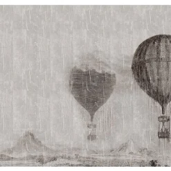 Fototapete Ballons Used-Look Berge Grau 2509N-11