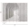 Fototapete Betonoptik Bögen Grau Creme 39916-1