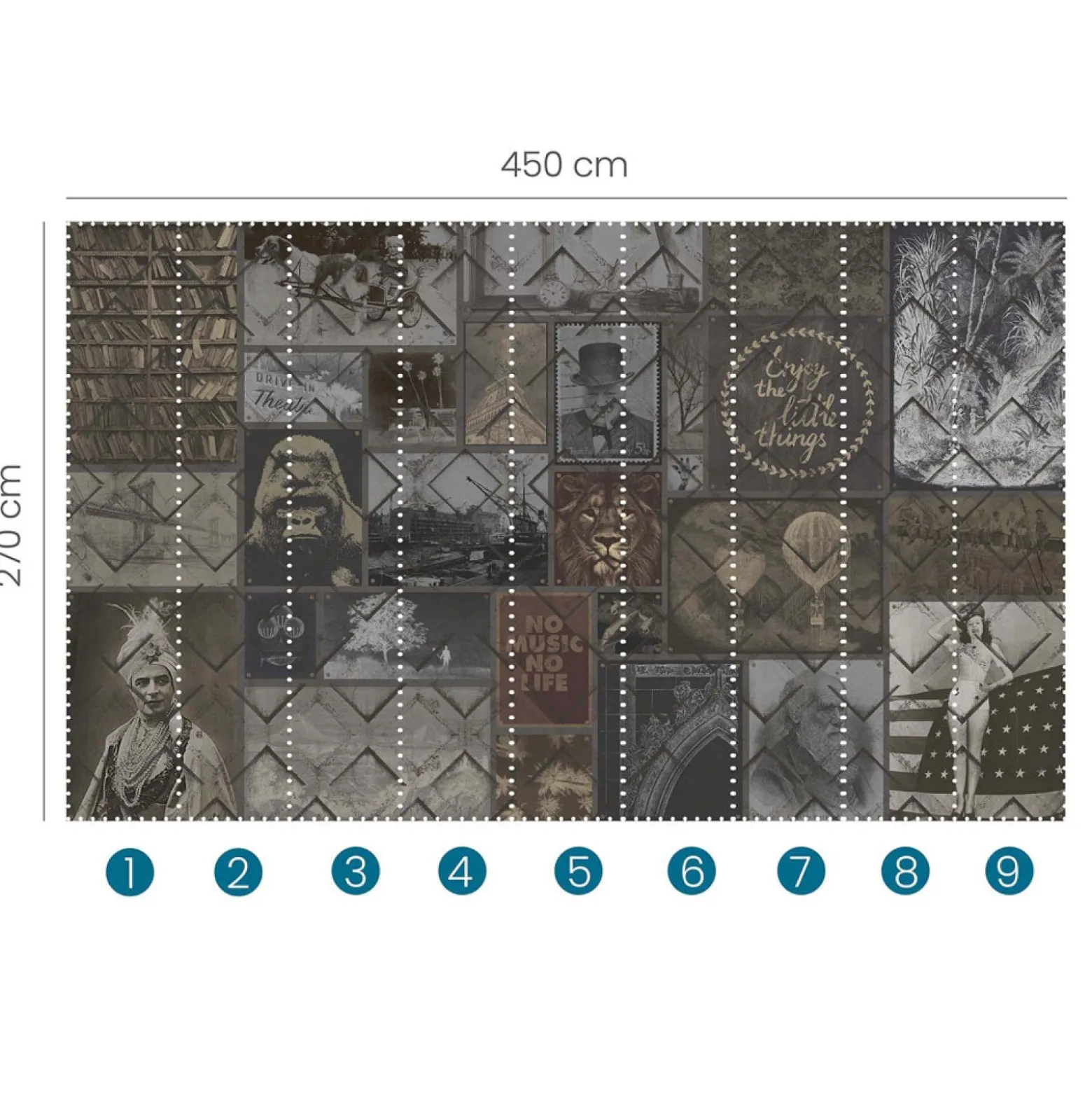 Fototapete Bilder Poster 3D-Effekt Grau Beige 2507N-11