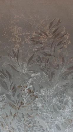 Fototapete Blattmuster Floral Braun Grau 22101-07-01