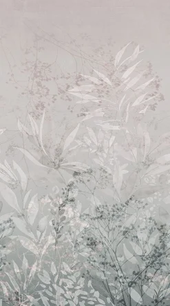 Fototapete Blattmuster Floral Taupe Grau 22102-07-01