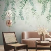 Fototapete Blätter Floral Aquarell Grün 39907-1