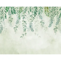 Fototapete Blätter Floral Aquarell Grün 39907-1