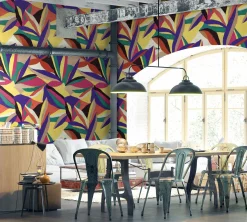 Fototapete Blätter Floral Pop Art bunt Marburg