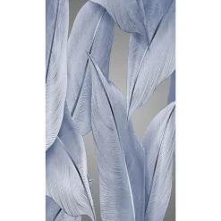 Fototapete Blätter Tropisch Palmen Blau Grau 2521N-81