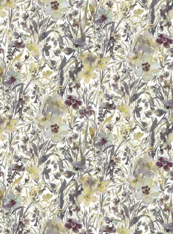 Fototapete Blumen Motiv Floral Weiß Lila Gelb 22106-07-01