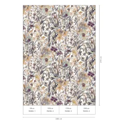 Fototapete Blumen Motiv Floral Weiß Lila Grau 22107-07-01