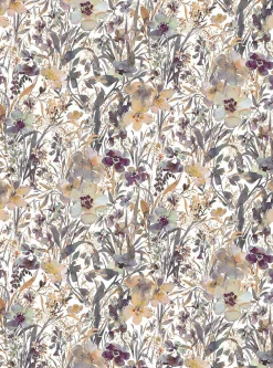 Fototapete Blumen Motiv Floral Weiß Lila Grau 22107-07-01