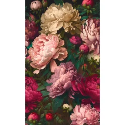 Fototapete Blumen Vintage Rosa Rot Grün 39862-1