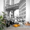 Fototapete Brücke New York Weiß Schwarz ML3601
