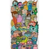 Fototapete Comic Figuren Monster Bunt Grau 39827-1