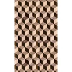 Fototapete 3D-Effekt Würfel Braun Beige 39833-1