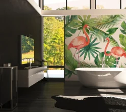 Fototapete Digital Floral Flamingo weiß DD116612