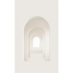 Fototapete 3D-Optik Bögen Creme Beige 39842-1