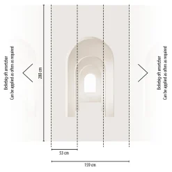 Fototapete 3D-Optik Bögen Creme Beige 39842-1