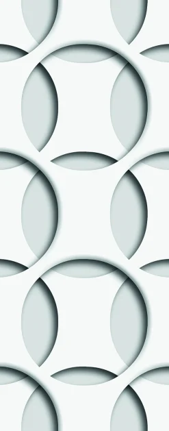 Fototapete 3D-Optik Kreise Grafik grau weiß Marburg