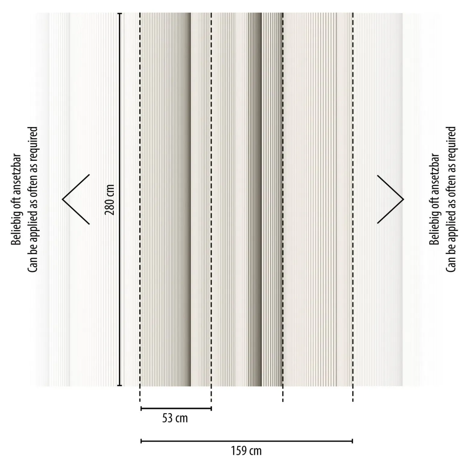 Fototapete 3D-Optik Streifen Creme Beige 39841-1