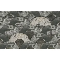 Fototapete Fächer Landschaft Grau Schwarz 2512N-11