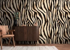 Fototapete Fell Optik Zebra Beige Schwarz 39831-1