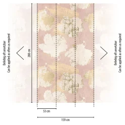 Fototapete Floral Abstrakt Rosa Creme 39838-1