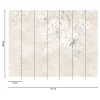 Fototapete Floral Betonoptik Beige Creme 39919-1