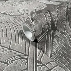 Fototapete Floral Illustration Grau Braun 81602