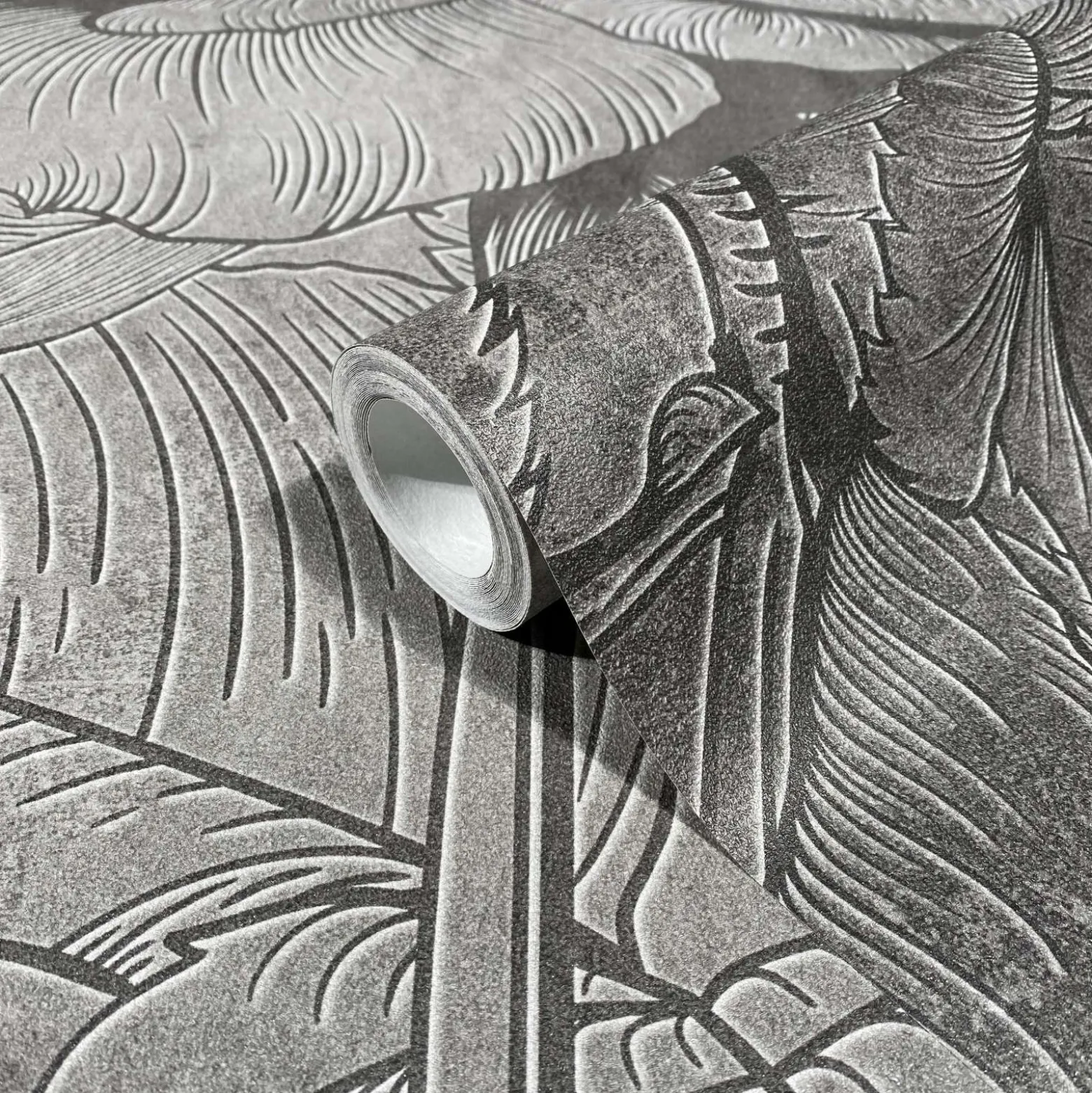 Fototapete Floral Illustration Grau Braun 81602