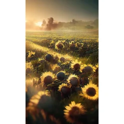 Fototapete Floral Sonnenblumen Gelb Grün 2524N-81