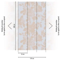 Fototapete Floral Textiloptik Grau Beige 39877-1