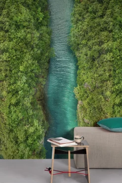Fototapete Fluss Dschungel Tropen Blau Grün ML1401