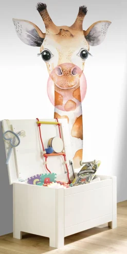 Fototapete Giraffe Beige Weiß 253306 Rasch Kindertapete