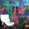 Fototapete Graffiti Abstrakt Blau Bunt 39824-1