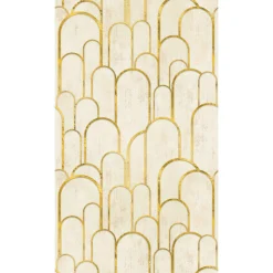 Fototapete Grafik Bögen Creme Beige Gold 39857-1