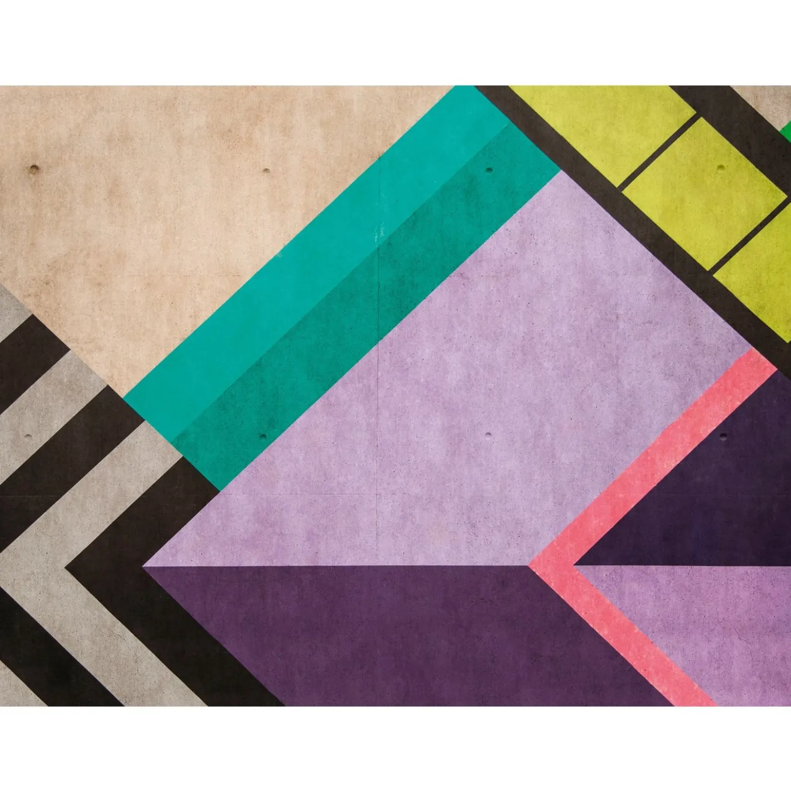 Fototapete Grafik Retro Abstrakt Lila Schwarz Bunt 39913-1