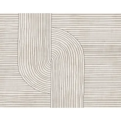 Fototapete Grafisch Linien Creme Schwarz 39894-1