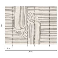 Fototapete Grafisch Linien Creme Schwarz 39894-1
