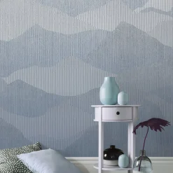 Fototapete Guido Maria Kretschmer Berge Grafik blau