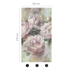 Fototapete Guido Maria Kretschmer Blumen rosa grün