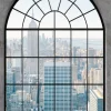 Fototapete Industrial Fenster Grau Blau ML6201