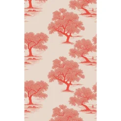 Fototapete Landschaft Bäume Creme Rot 39876-1