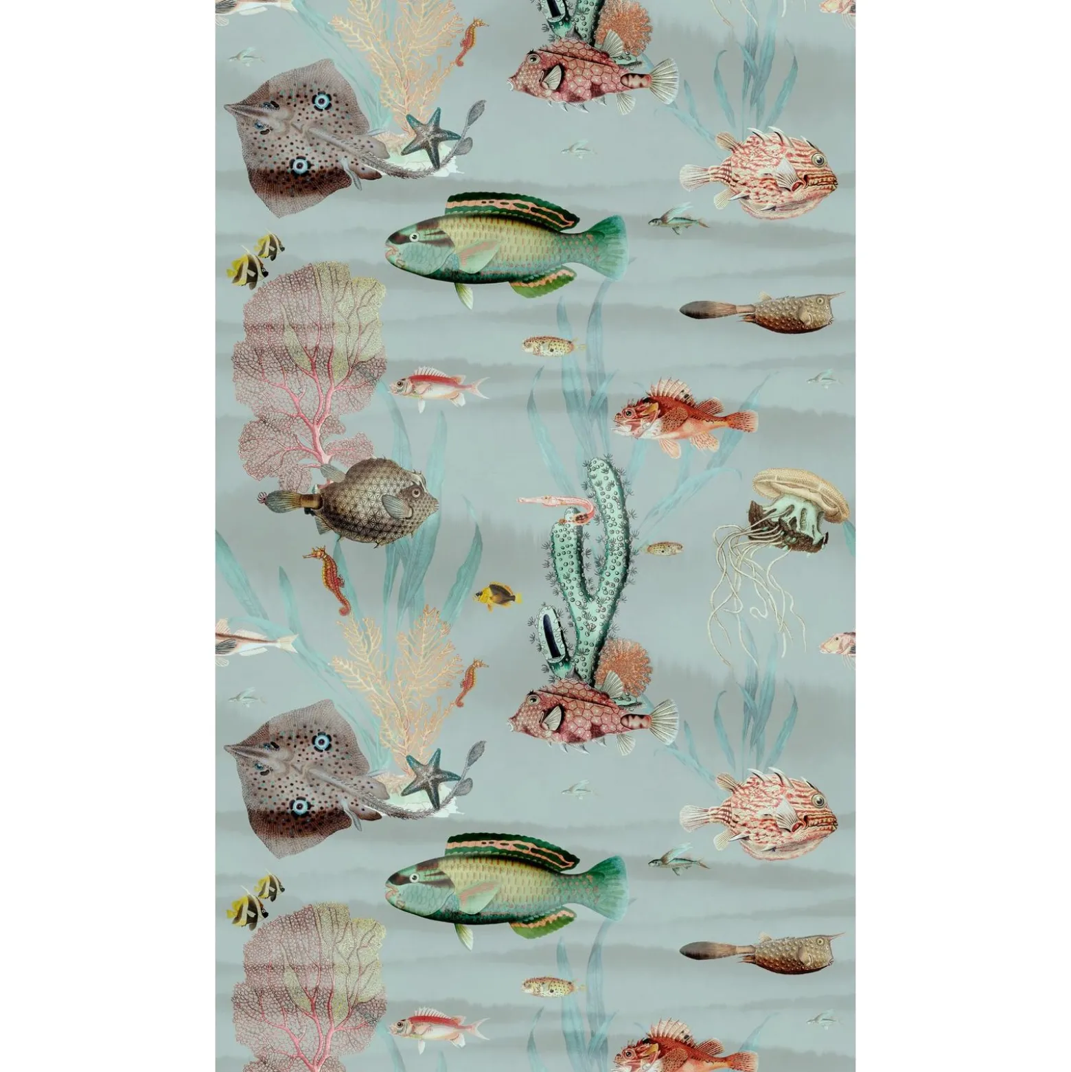 Fototapete Meer Fische Korallen Blau Bunt 39872-1