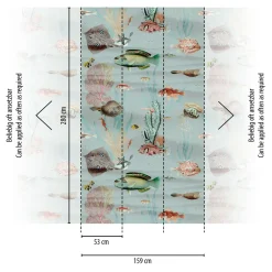 Fototapete Meer Fische Korallen Blau Bunt 39872-1