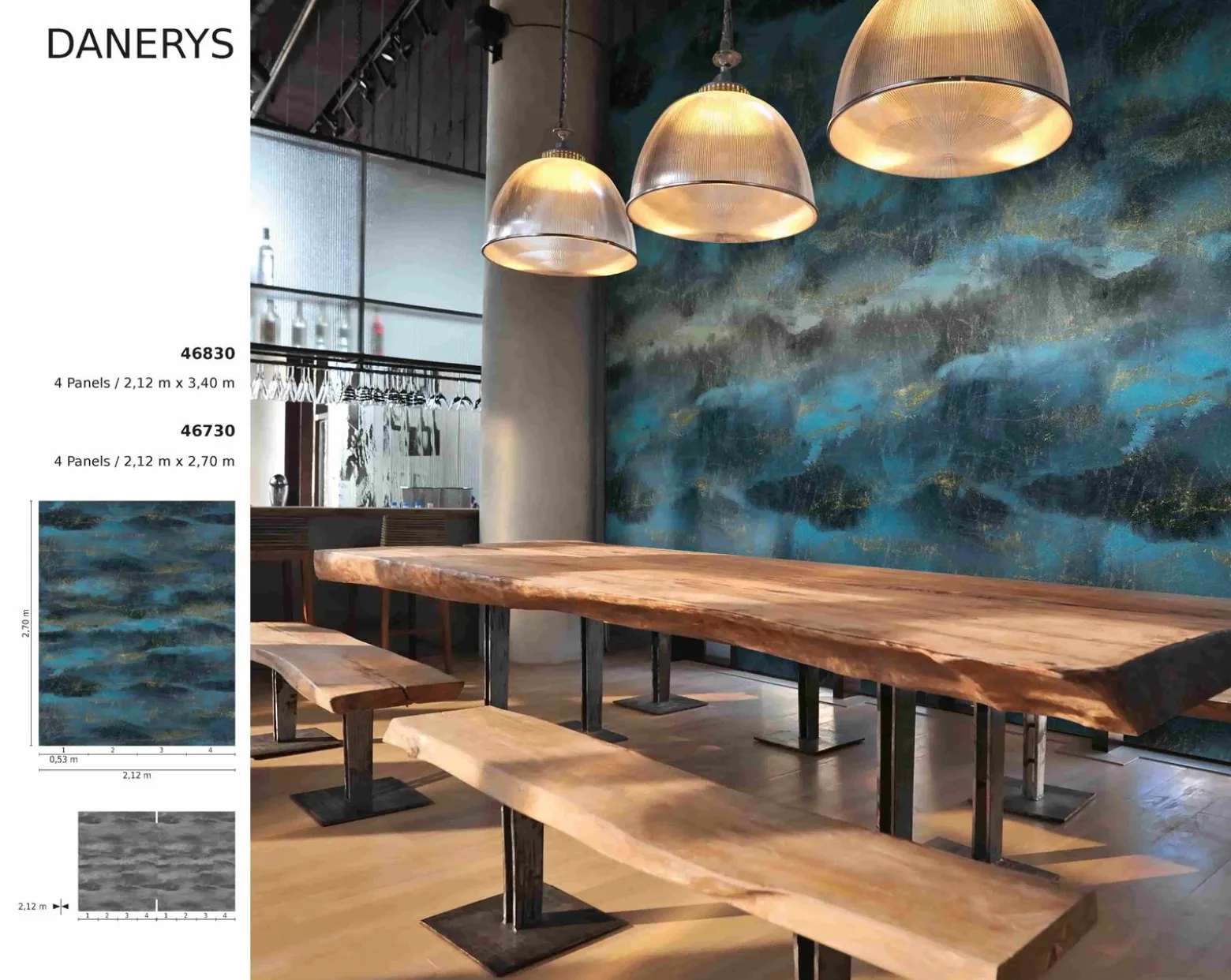 Fototapete Natur Patina Muster blau grau gold Marburg