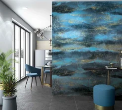 Fototapete Natur Patina Muster blau grau gold Marburg