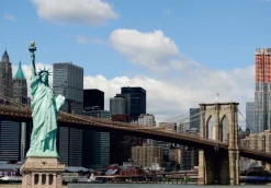 Fototapete New York Freiheitsstatue Skyline 360x270cm