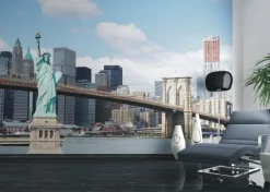 Fototapete New York Freiheitsstatue Skyline 360x270cm