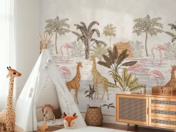 Fototapete Oase Exotisch Grau Beige Bunt 39875-1