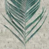 Fototapete Panel Blatt Floral grau beige 33273