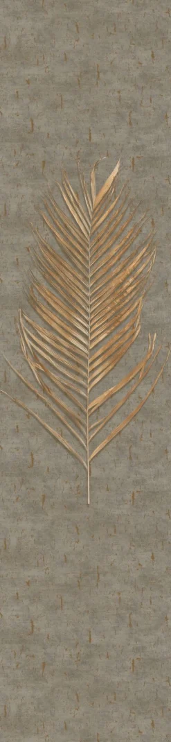 Fototapete Panel Blatt Floral grau braun 33274