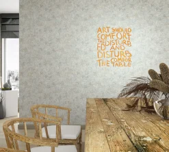Fototapete Panel Spruch Street-Art grau kupfer 33279